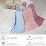 Imagem de Swaddle Blanket Meracorallo Muslin Silky Soft 120x120cm, conjunto de 4