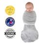 Imagem de SwaddleDesigns 6-way Omni Swaddle Sack com Wrap & Arms Up Sleeves & Mitten Cuffs, Transição Fácil Swaddle, Melhor Sono para Meninos e Meninas Recém-nascidos, Cinza Heathered, Pequeno, 0-3 Meses