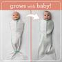 Imagem de SwaddleMe Room to Grow Pod  0-6 meses, 1-Pack (Teal Waves) Swaddle expansível do bebê cresce com o bebê e ajuda a prevenir o reflexo de sobressalto para um sono confortável