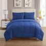 Imagem de Sweet Home Collection 7 Peças Comforter Set Saco De Cor Sólida Toda Temporada Soft Down Cobertor Alternativo & Luxuosas Folhas de Cama de Microfibra, Azul Real, Gêmeo XL