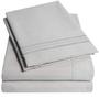 Imagem de Sweet Home Queen Sheet Define Prata Cinza Claro - 4 Lençóis de Cama de Peça e Conjunto de Fronha para Colchão Queen - 1500 Supreme Collection Soft Deep Pocket Sheets, Queen Light Gray Silver