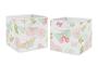 Imagem de Sweet Jojo Designs Blush Rosa, Hortelã e Aquarela Branca Organizador Rosa Caixas de Armazenamento para Coleção Floral de Borboleta - Conjunto de 2