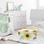 Imagem de Sweet Jojo Designs Girassol Boho Floral Girl Tecido Pequeno Toy Bin Caixa de Armazenamento Caixa para Bebê Berçário ou Quarto de Crianças - Amarelo, Verde e Branco Flor de Aquarela da Fazenda