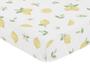 Imagem de Sweet Jojo Designs Lemon Floral Girl Fitted Berço Folha Bebê ou Criança Cama Viveiro - Amarelo Verde Bege Aquarela Branco Boho Bohemian Farmhouse Fruta Flor Flor Folha Botânica