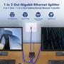 Imagem de Switch Ethernet Binardat Divisor de rede Gigabit de 3 portas