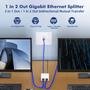 Imagem de Switch Ethernet Binardat Divisor de rede Gigabit de 3 portas