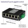 Imagem de Switch Ethernet Industrial Centopto Mini Gigabit 5 Portas