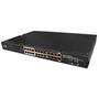 Imagem de Switch Gigabit de 24 Portas RJ45 10/100/1000Mbps + 2 Portas GE Uplink SFP com PoE Ativo 410W