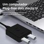 Imagem de Switch KVM USB 3.0 1x2/2x1 - Hub para Computador, Impressora, Teclado e Mouse