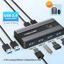 Imagem de Switch KVM USB 3.0 Lemorele - 2 Entradas e 4 Saídas para Teclado e Computador