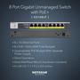 Imagem de Switch NETGEAR Gigabit Ethernet PoE GS108LP - 8 Portas Não Gerenciado