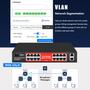 Imagem de Switch PoE Gigabit Smart Managed STEAMEMO de 16 Portas