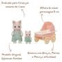 Imagem de Sylvanian Families Conjunto Carrinho De Bebê Papai E Bebê Gato 5683 Original  Epoch  +3 Anos