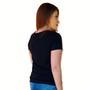 Imagem de T-Shirt Blusa Feminina Decote V com Ilhós Trançado Cordão