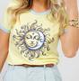 Imagem de T-shirt Camiseta Feminina Estampada Sol e Lua