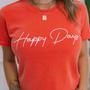 Imagem de T-Shirt Estonada Vermelha Happy Day