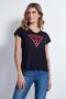 Imagem de T-shirt fem guess silk logo triangulo