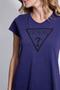 Imagem de T-shirt fem guess silk logo triangulo