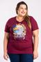 Imagem de T-shirt Feminina Plus Size Algodão c/ Estampa "Wave riders It's summer time" - Serena