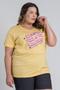 Imagem de T-shirt Feminina Plus Size Estampada " Bloom Wild Be Magical  " - Serena