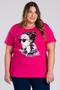 Imagem de T-shirt Feminina Plus Size Malha Algodão c/ Estampada - Serena