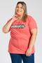 Imagem de T-shirt Feminina Plus Size  Malha Algodão Estampada "Always be" - Serena