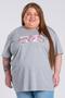 Imagem de T-shirt Feminina Plus Size Malha Algodão Estampada "SPREAD YOUR WINGS" - Serena