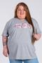 Imagem de T-shirt Feminina Plus Size Malha Algodão Estampada "SPREAD YOUR WINGS" - Serena