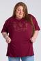 Imagem de T-shirt Feminina Plus Size  Malha Algodão Estampada " Wonderful" - Serena