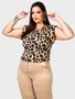 Imagem de T-SHIRT Muscle Tee Plus Size Com Ombreira Onça