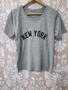 Imagem de T-shirt New York manga curta cinza surto clothing  feminina tam M