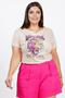 Imagem de T Shirt Plus Size Feminina Camiseta Fearless