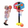 Imagem de Tabela cesta de basquete rede infantil desmontavel regulavel até 115cm portatil com bola e bomba criança