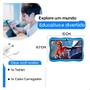 Imagem de Tablet Infantil 64GB Android 13  4GB RAM Quadcore, Câmera 4MP, WiFi, YouTube Kids, Play Store - Diversão e Aprendizado!