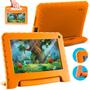 Imagem de Tablet Infantil Multilaser NB380 Laranja Kid Pad Capa de Silicone 32GB Para Criança Youtube Netflix