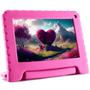 Imagem de Tablet Infantil Multilaser NB411 Kid Pad Capa Rosa 64GB Quad-Core 4GB RAM Para Criança Jogos Youtube