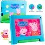 Imagem de Tablet Infantil Peppa Pig Multilaser NB375 Azul Verde 32GB Para Criança Youtube Netflix Play Store