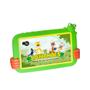 Imagem de Tablet Infantil Sabichões conteúdo pedagogo, capa de sapo verde e suporte de mãozinha