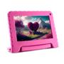 Imagem de Tablet Multi Kid Pad Rosa com Controle Parental Tela 7 pol 4GB RAM 64GB Android 13 Quad Core + Case + Wi-fi - NB411