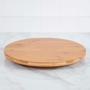 Imagem de Tábua bambu base giratória centro mesa suporte de corte carne pizza pães queijos petisqueira madeira