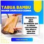 Imagem de Tábua Bambu Churrasco Cozinha Antibacteriana Carnes Legumes Grande Masterchef 24x34cm