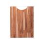 Imagem de Tábua Com Alça De Aço Inox Woodart Teca De Madeira 40Cm