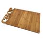 Imagem de Tabua De Carne Retangular Bambu Chop 40cm + Fuet Inox