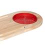 Imagem de Tabua de corte 36 cm eucalipto com recipiente vermelho