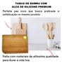 Imagem de Tabua de Corte Carne Churrasco Bambu com Alça de Silicone 33x24