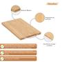 Imagem de Tábua de Corte Cozinha Resistente 32x19cm Bambu Com Alça