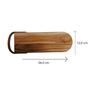 Imagem de Tábua de  corte salame servir frios com alça de couro 34x12