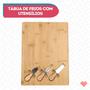 Imagem de Tabua de Frios Bambu Madeira Com Kit Utensilios Petiscos 1 UN