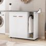 Imagem de Tábua de Passar Roupa Top 02 Portas com Suporte Para Ferro e Cabideiro Branco - Desk Design