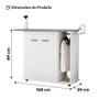 Imagem de Tábua de Passar Roupa Top 02 Portas com Suporte Para Ferro e Cabideiro Branco - Desk Design